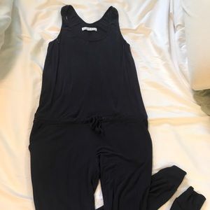 Loyal Hana Maternity Nursing Navy Jumpsuit Small